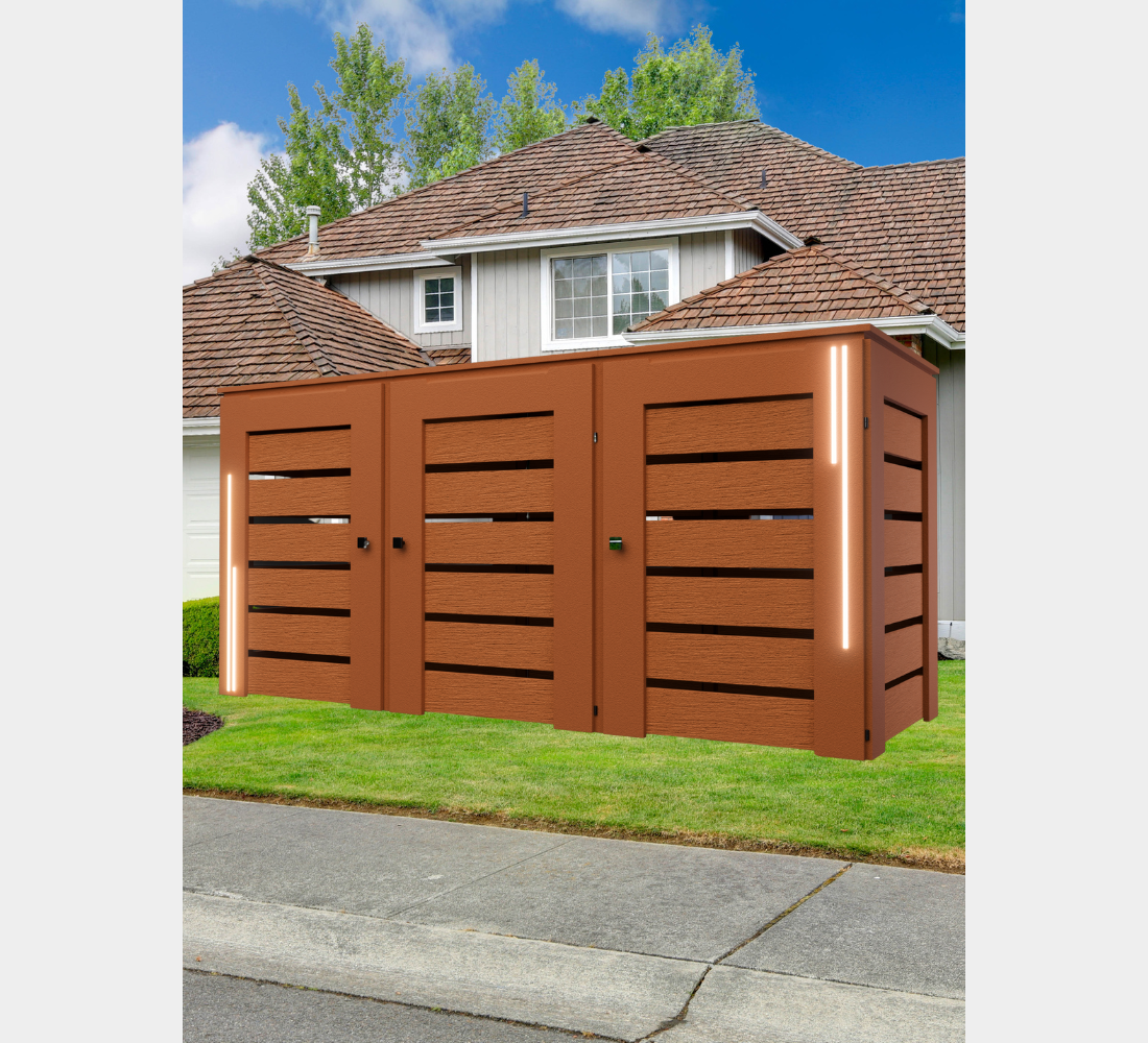 PVC-LED / Box for 3 bins