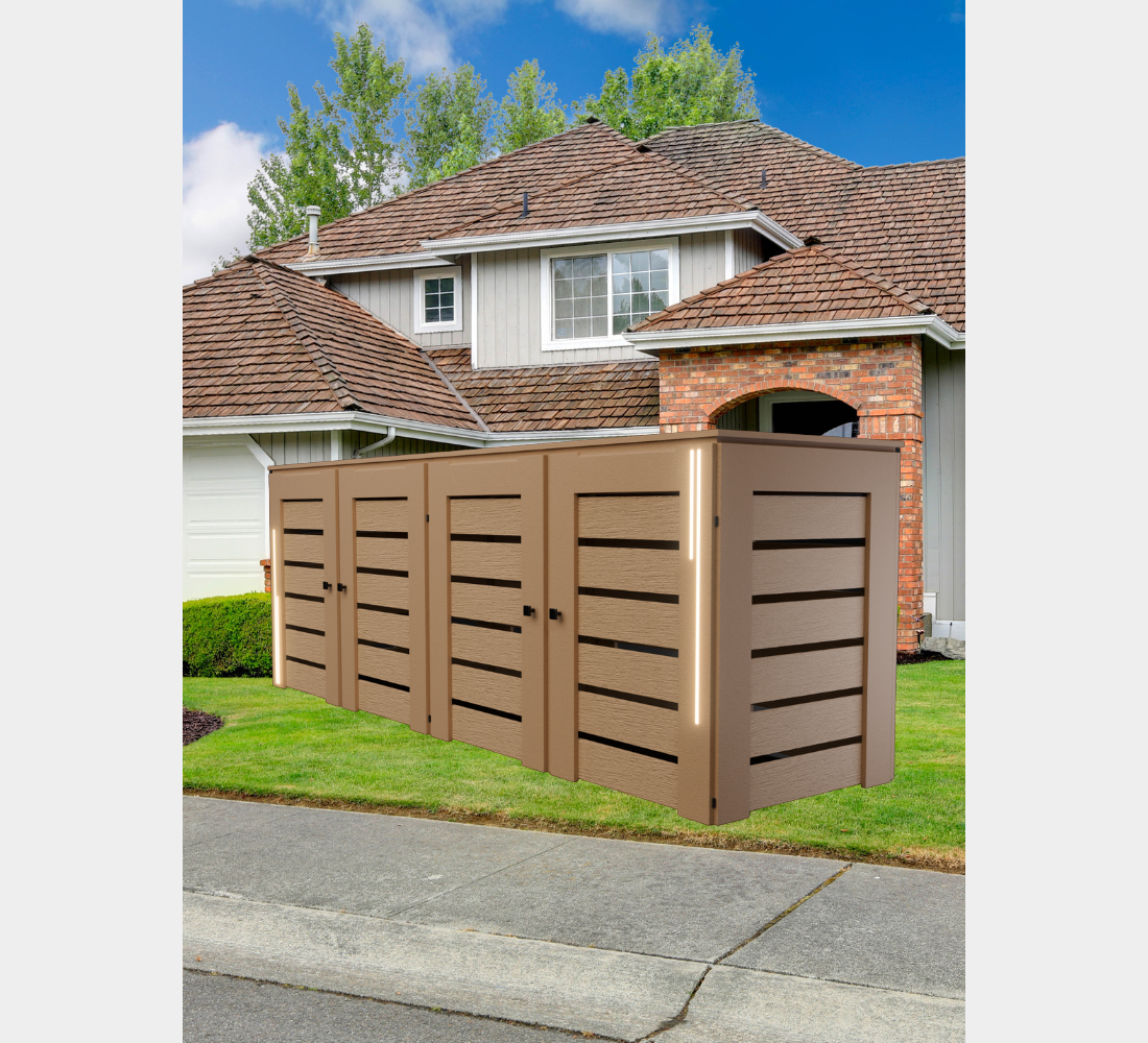 PVC-LED / Box for 4 bins