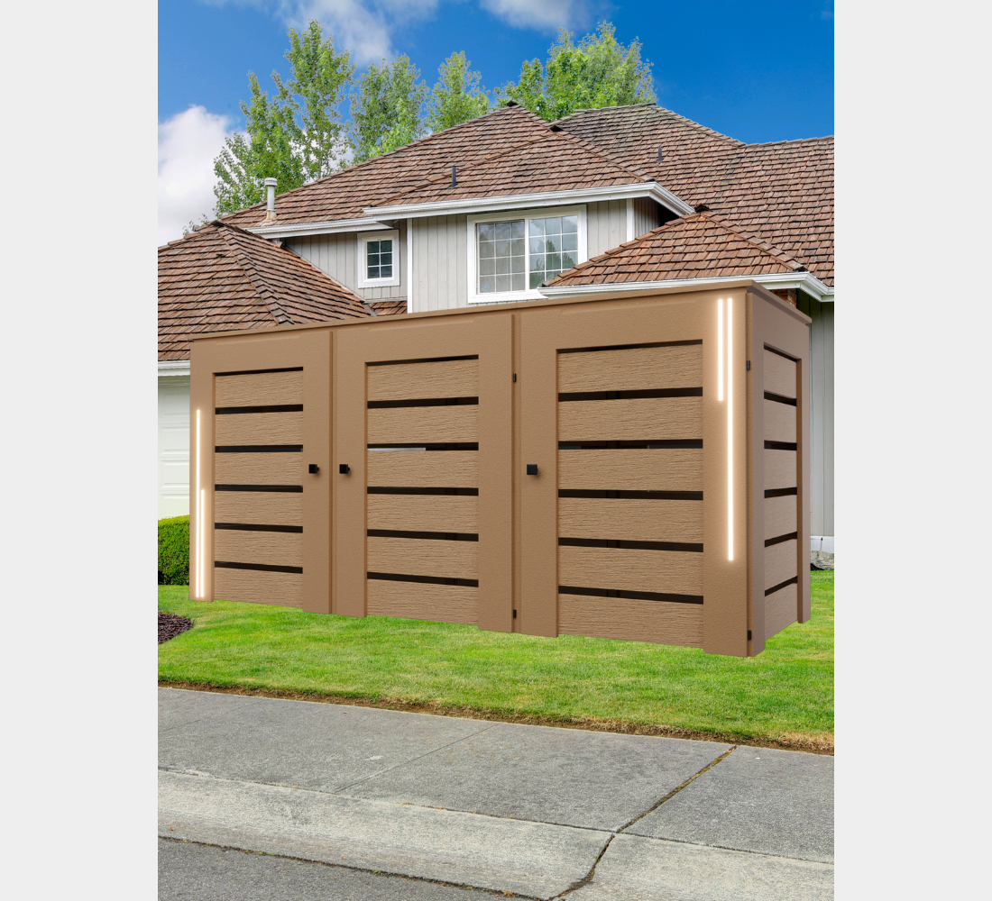 PVC-LED / Box for 3 bins