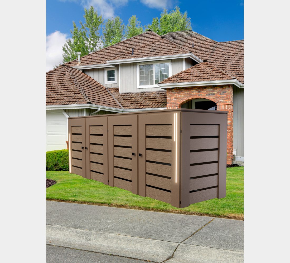 PVC-LED / Box for 4 bins