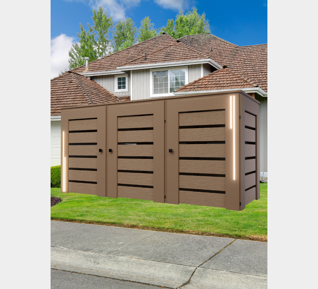 PVC-LED / Box for 3 bins