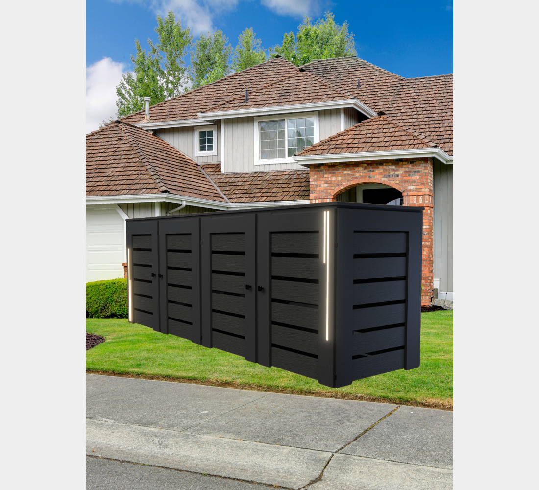 PVC-LED / Box for 4 bins