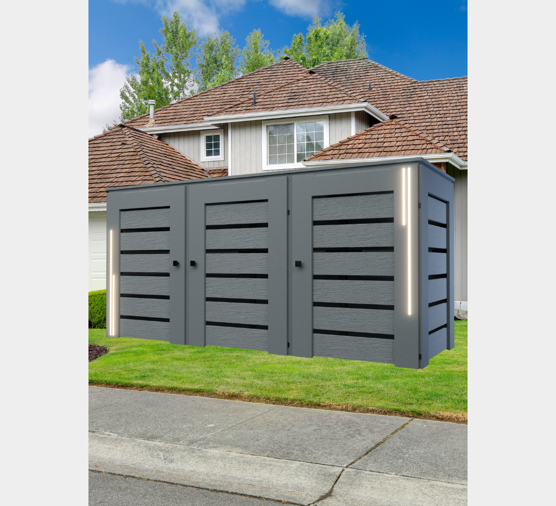 PVC-LED / Box for 3 bins