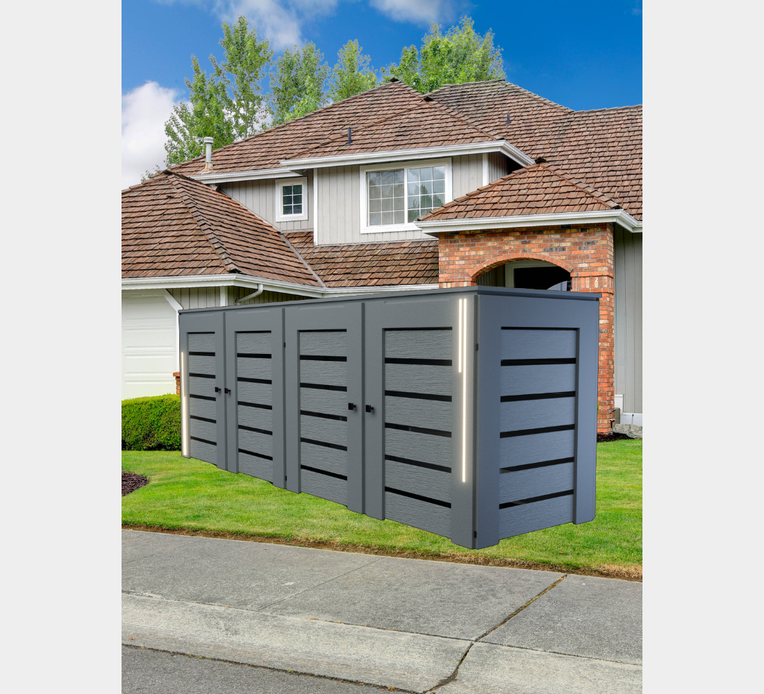 PVC-LED / Box for 4 bins