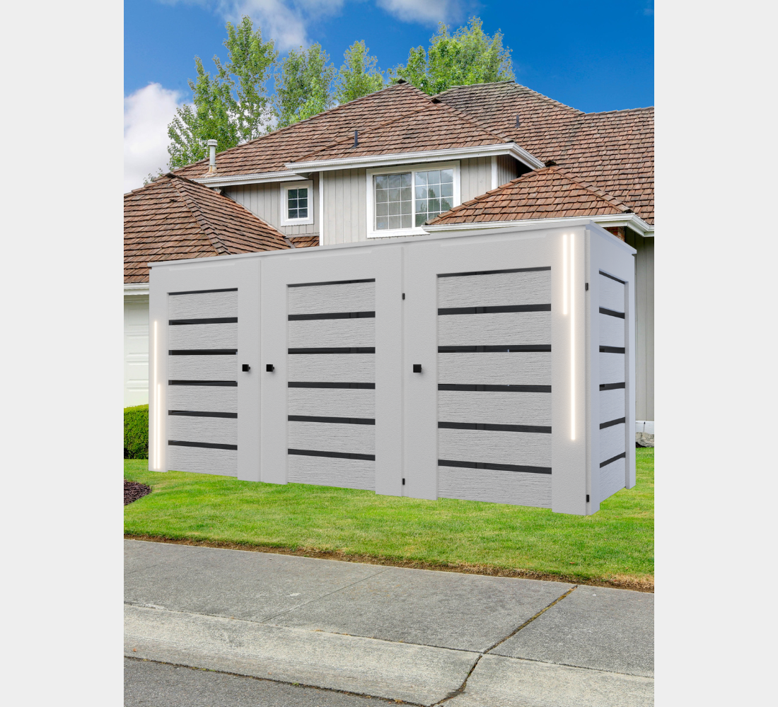 PVC-LED / Box for 3 bins