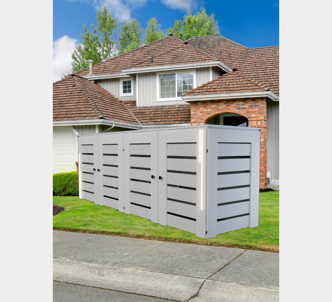 PVC-LED / Box for 4 bins