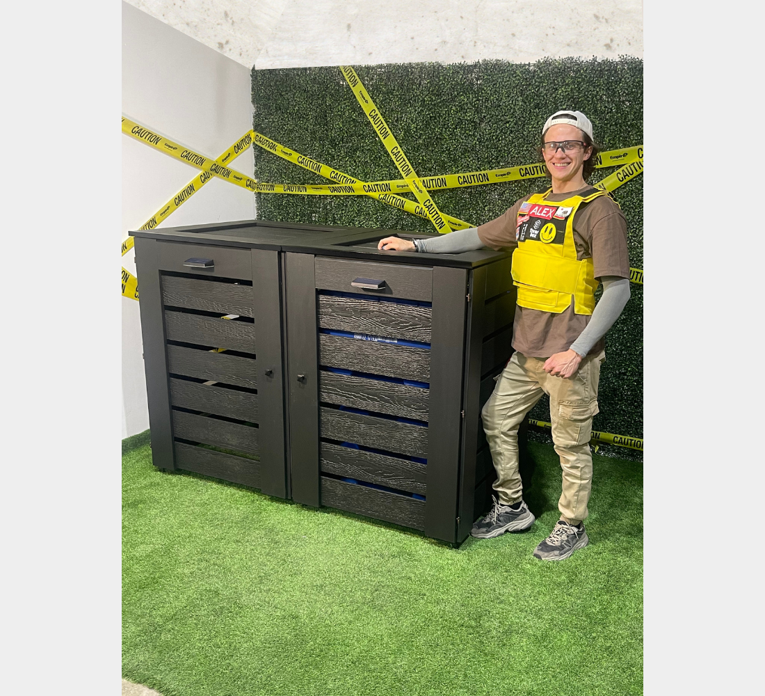 PVC / Box for 2 bins