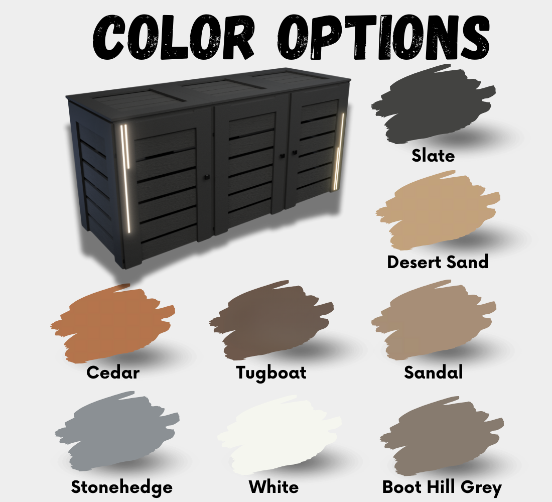 PVC-LED / Box for 3 bins