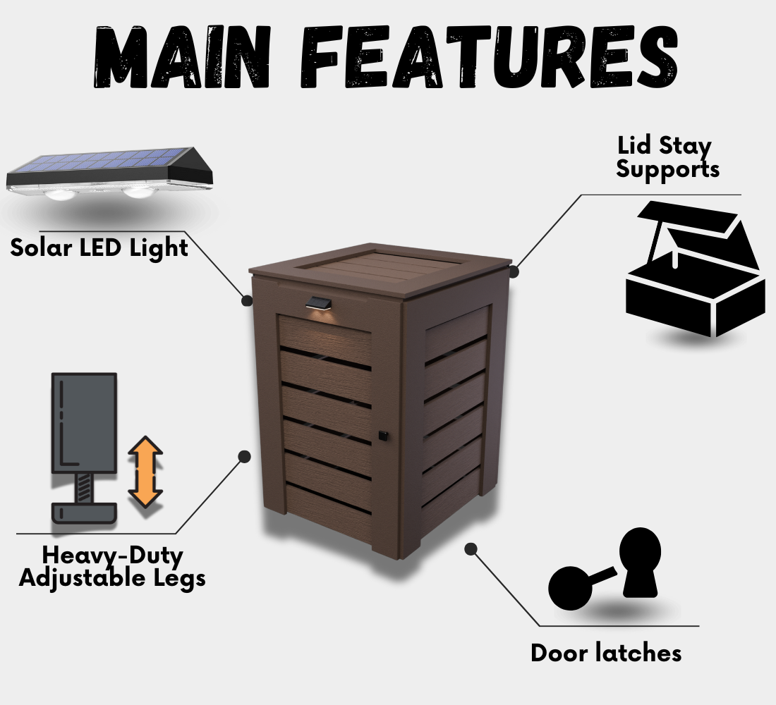 Wooden box for 1 bin