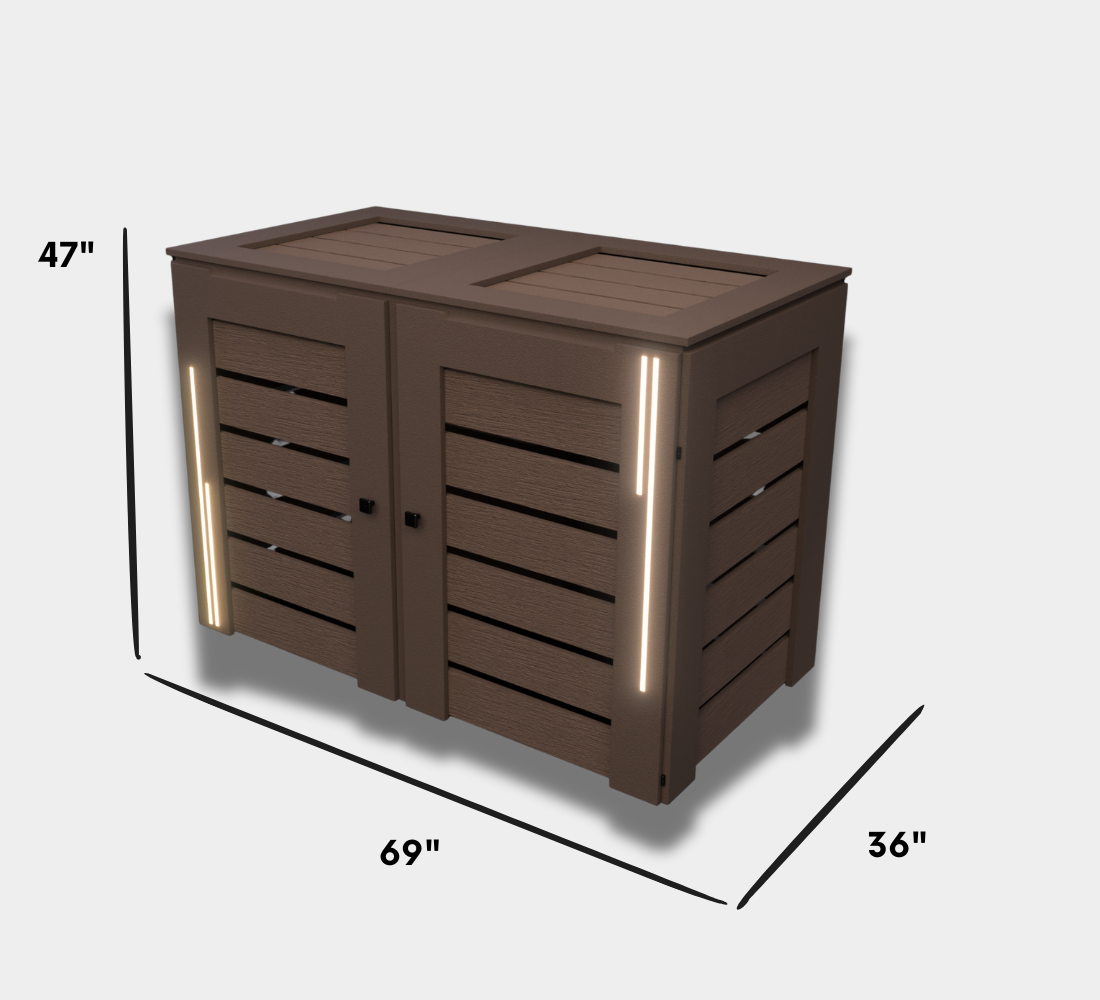 PVC-LED / Box for 2 bins