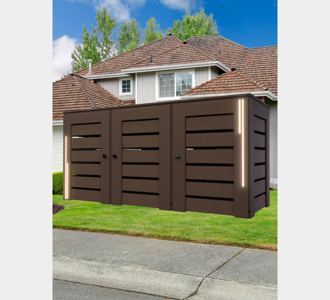 PVC-LED / Box for 3 bins