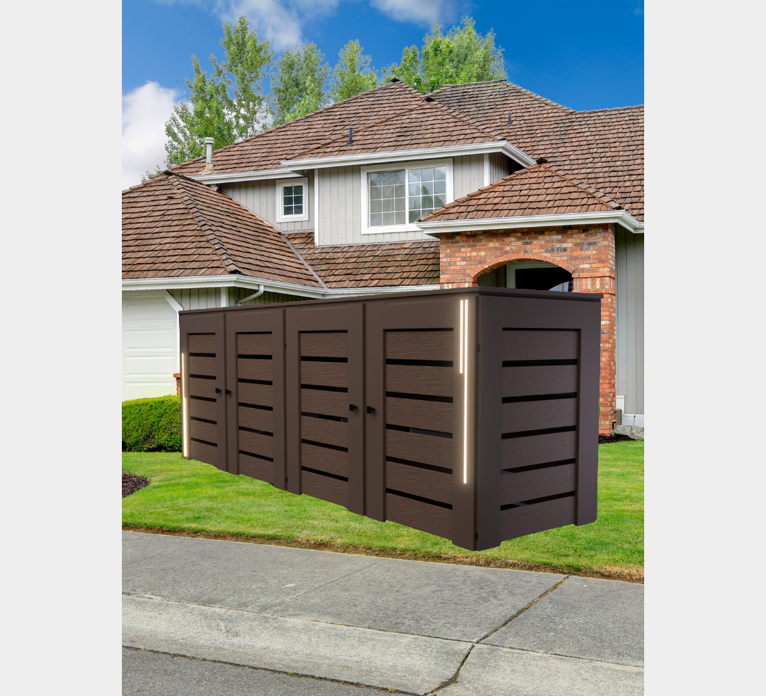 PVC-LED / Box for 4 bins