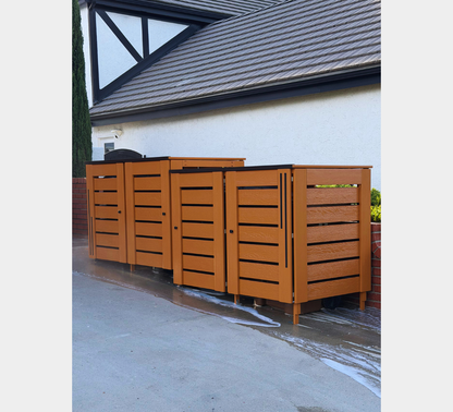PVC-LED / Trash Can Enclosure for 4 Bins