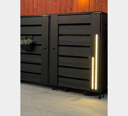 PVC-LED / Trash Can Enclosure for 2 Bins