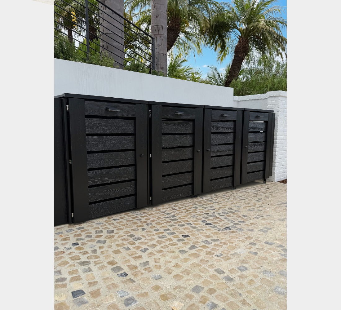PVC / Trash Can Enclosure for 4 Bins