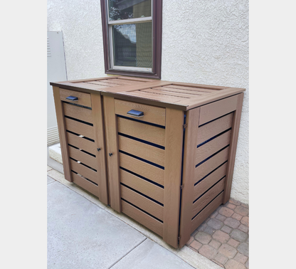 PVC / Trash Can Enclosure for 2 Bins