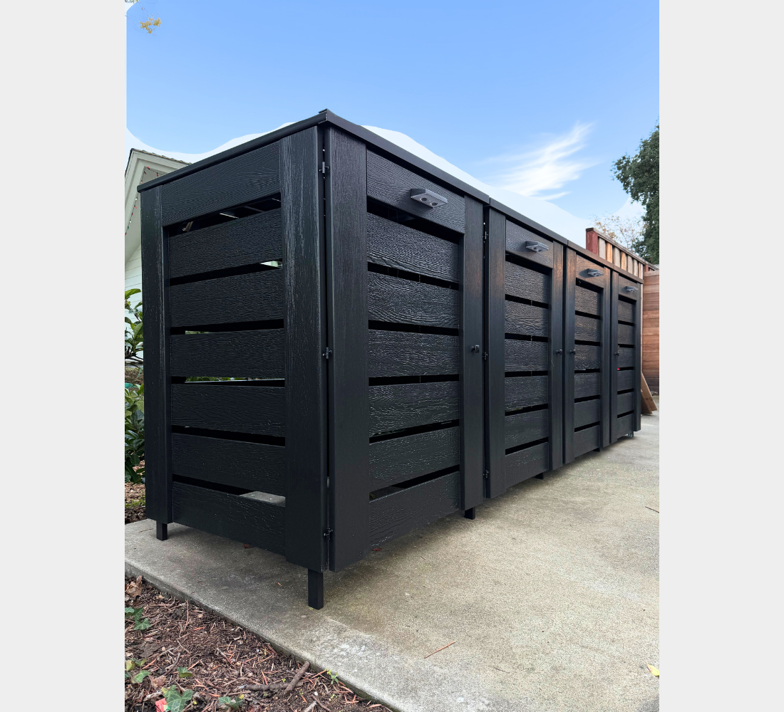 PVC / Trash Can Enclosure for 4 Bins