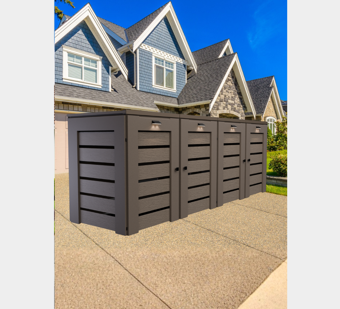 PVC / Trash Can Enclosure for 4 Bins – Tivorbox