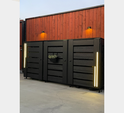 PVC-LED / Trash Can Enclosure for 4 Bins