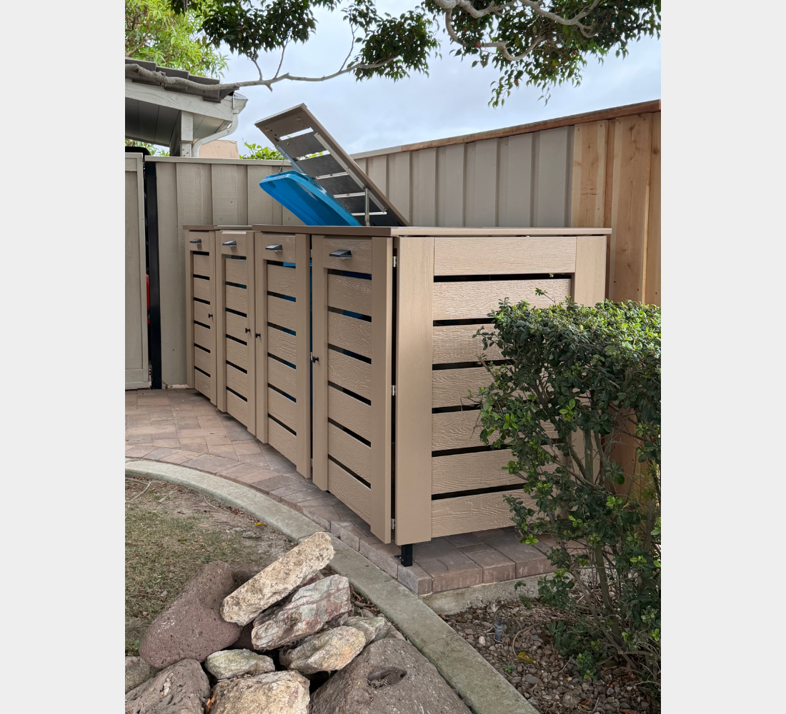 PVC / Trash Can Enclosure for 4 Bins