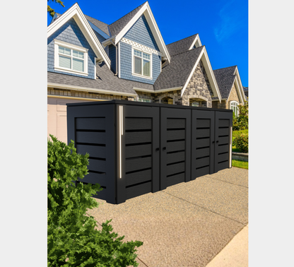 PVC-LED / Trash Can Enclosure for 4 Bins