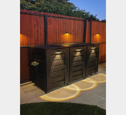 PVC / Trash Can Enclosure for 3 Bins