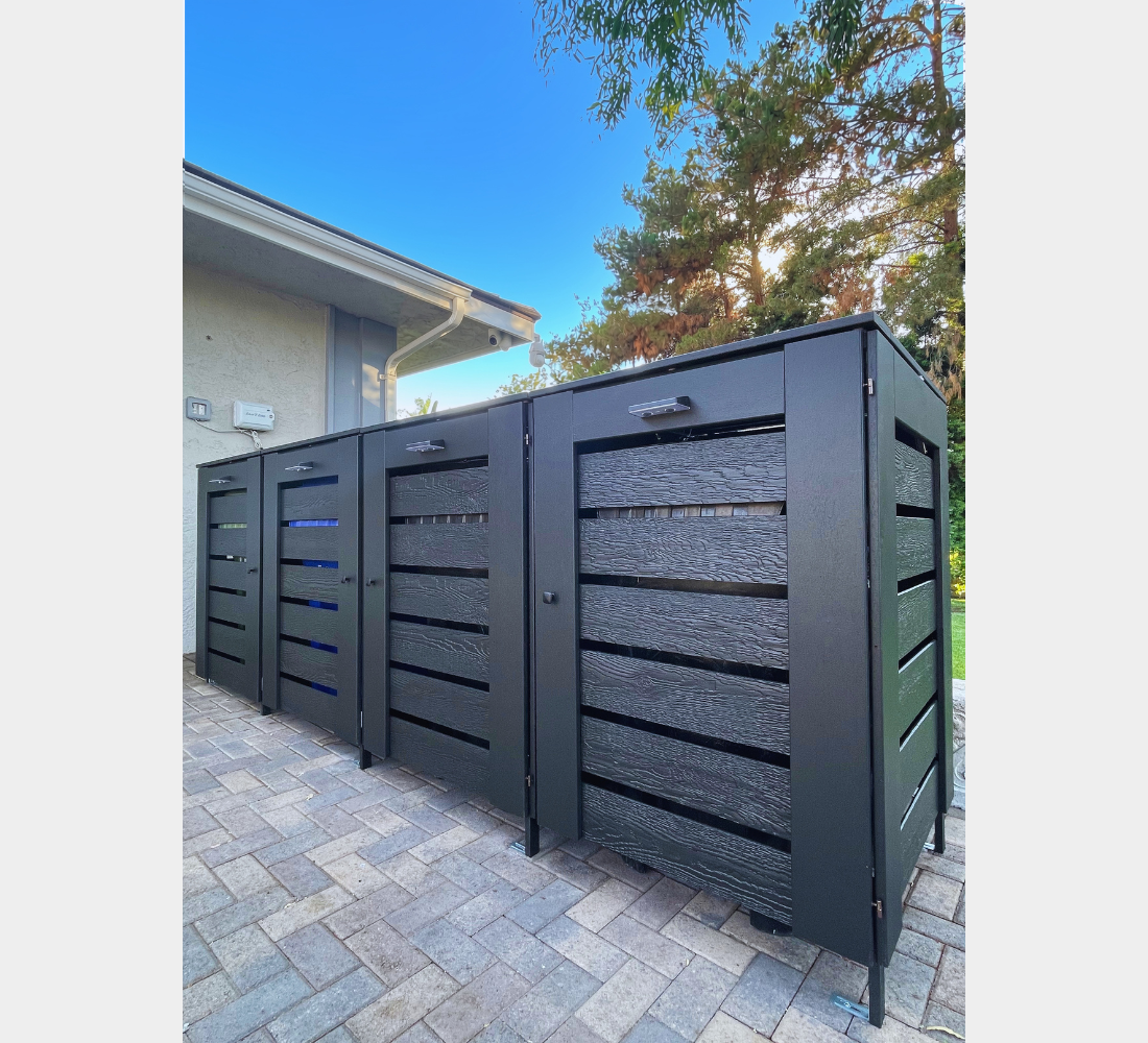 PVC / Trash Can Enclosure for 4 Bins