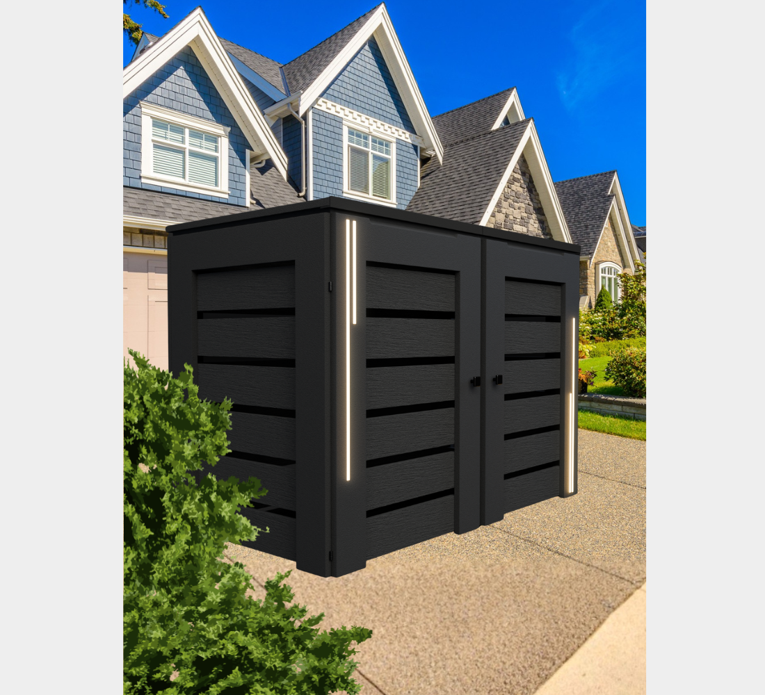 PVC-LED / Trash Can Enclosure for 2 Bins