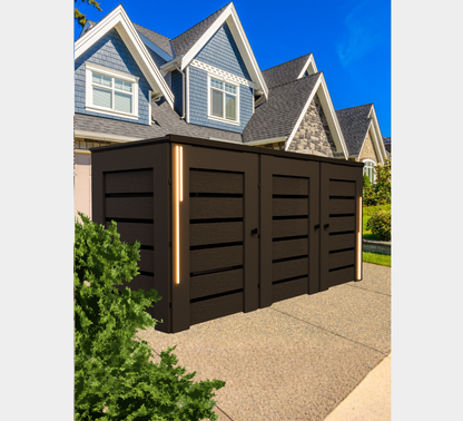 PVC-LED / Trash Can Enclosure for 3 Bins