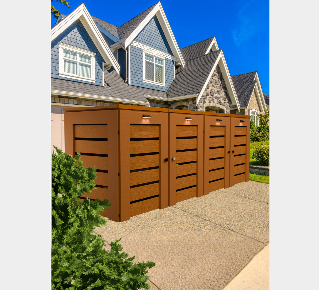 PVC / Trash Can Enclosure for 4 Bins