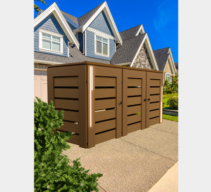 PVC-LED / Trash Can Enclosure for 3 Bins