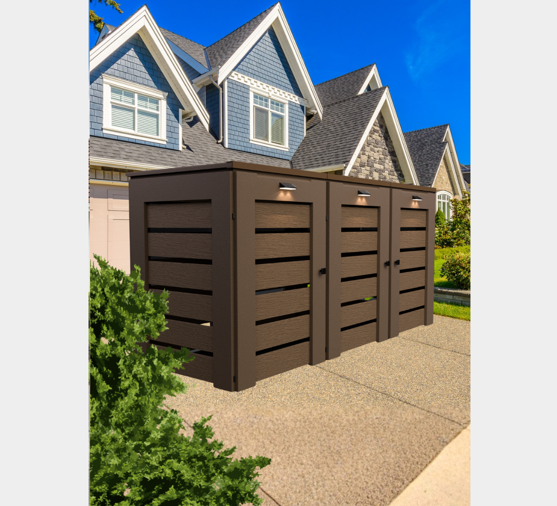PVC / Trash Can Enclosure for 3 Bins