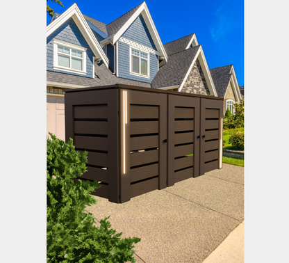 PVC-LED / Trash Can Enclosure for 3 Bins