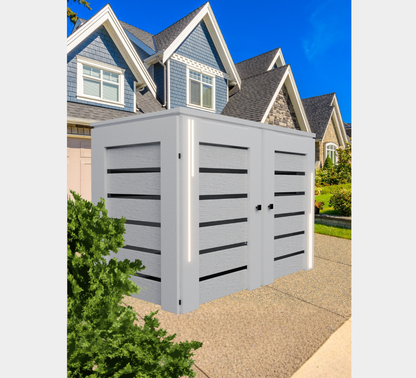 PVC-LED / Trash Can Enclosure for 2 Bins