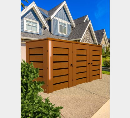 PVC-LED / Trash Can Enclosure for 3 Bins