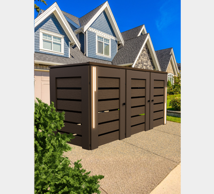 PVC-LED / Trash Can Enclosure for 3 Bins