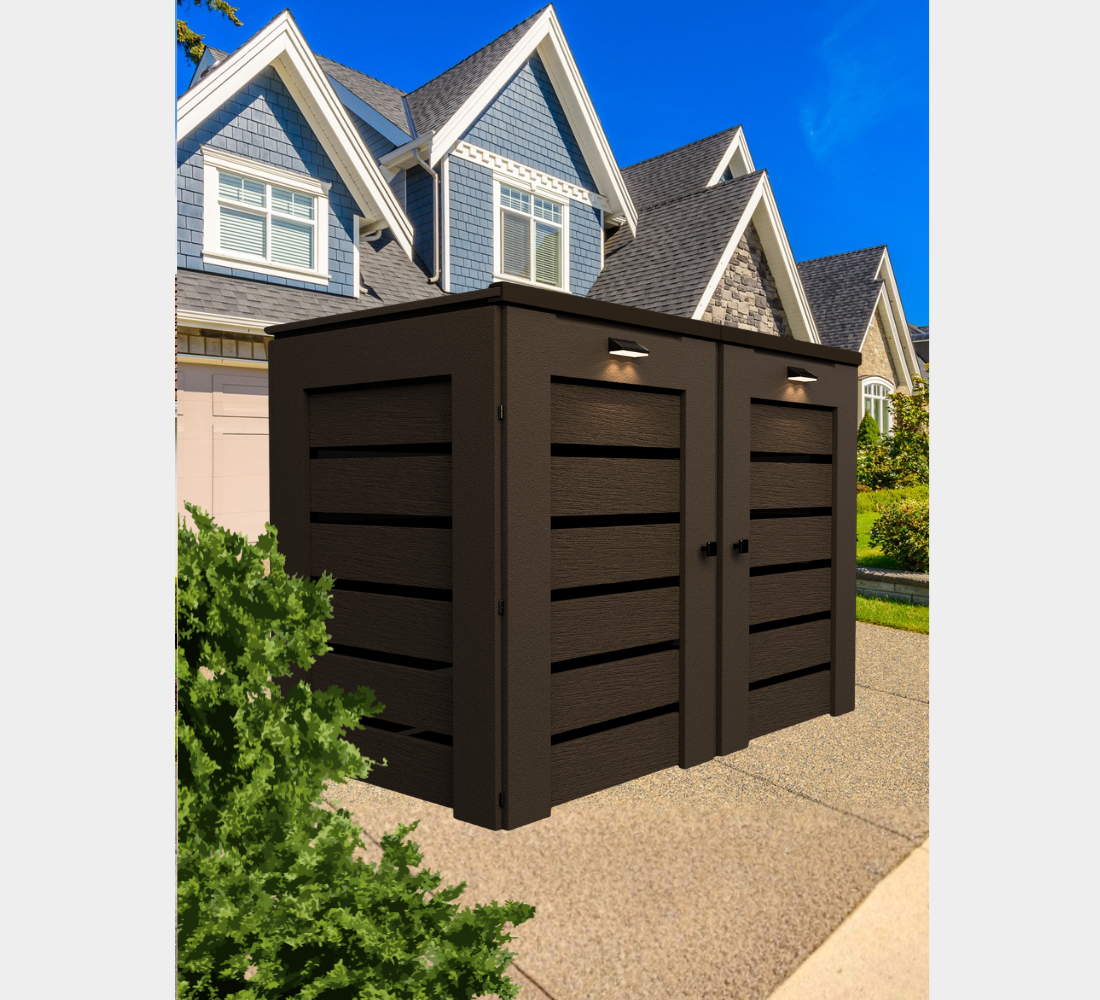 PVC / Trash Can Enclosure for 2 Bins