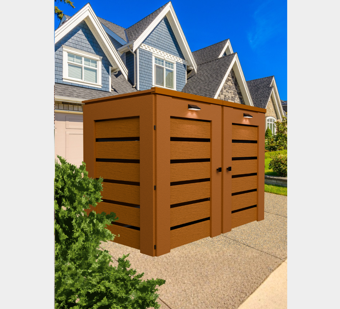 PVC / Trash Can Enclosure for 2 Bins