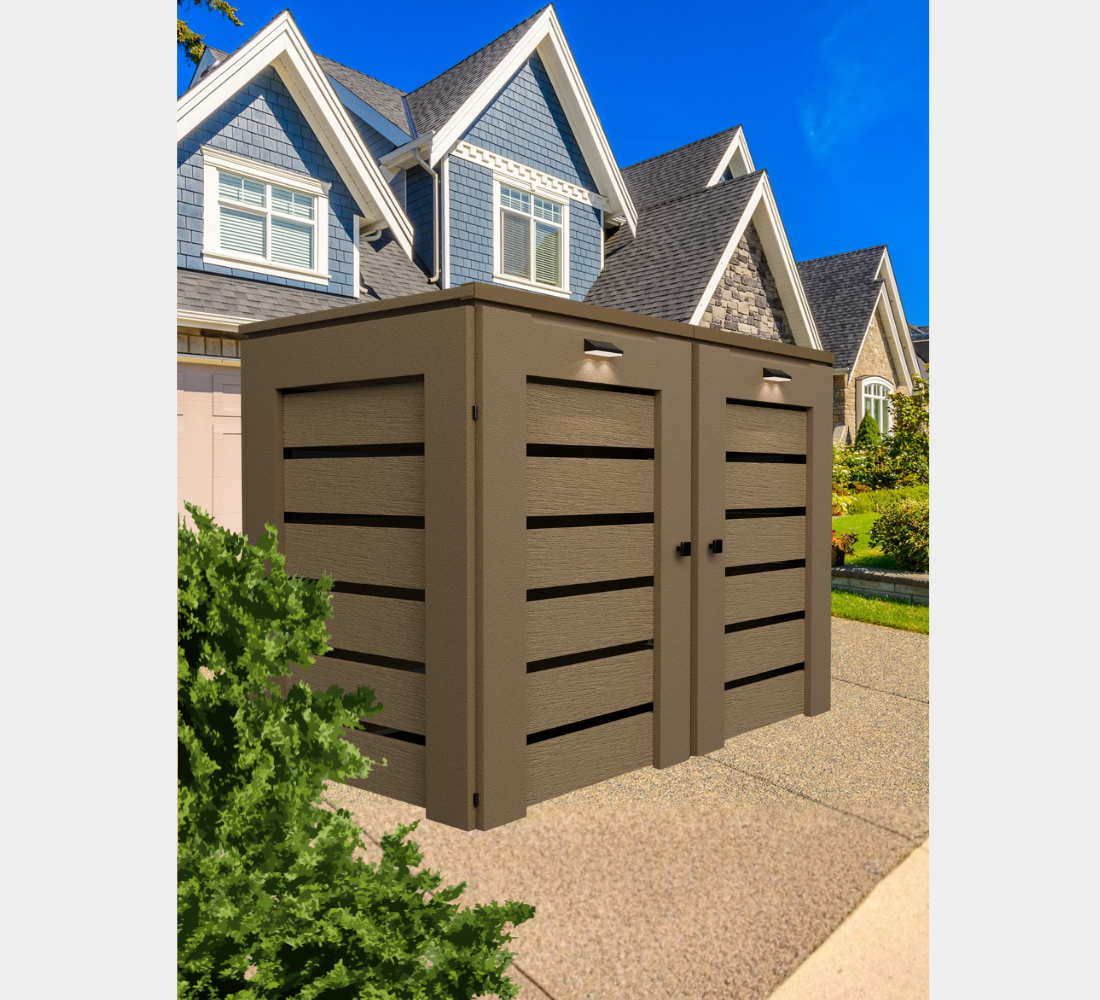 PVC / Trash Can Enclosure for 2 Bins