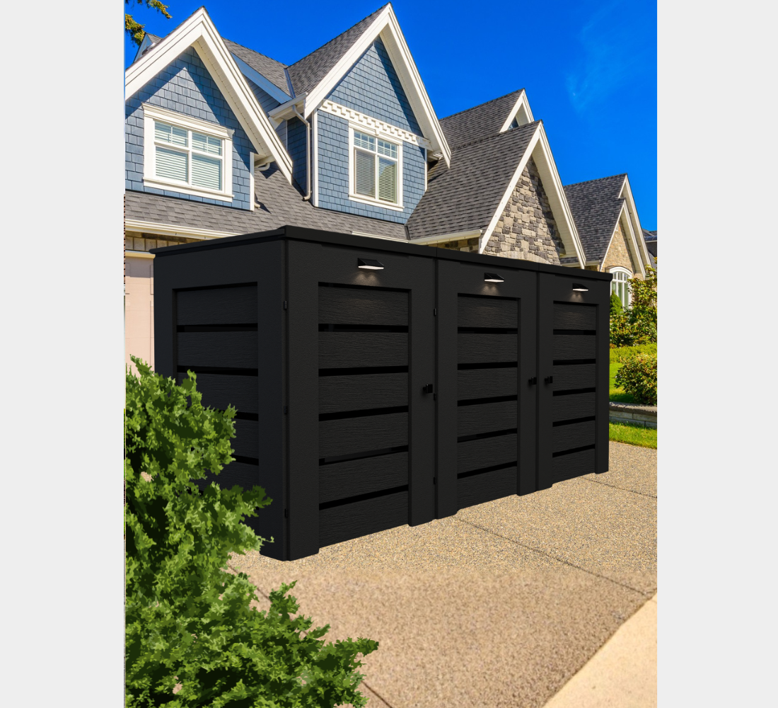PVC / Trash Can Enclosure for 3 Bins