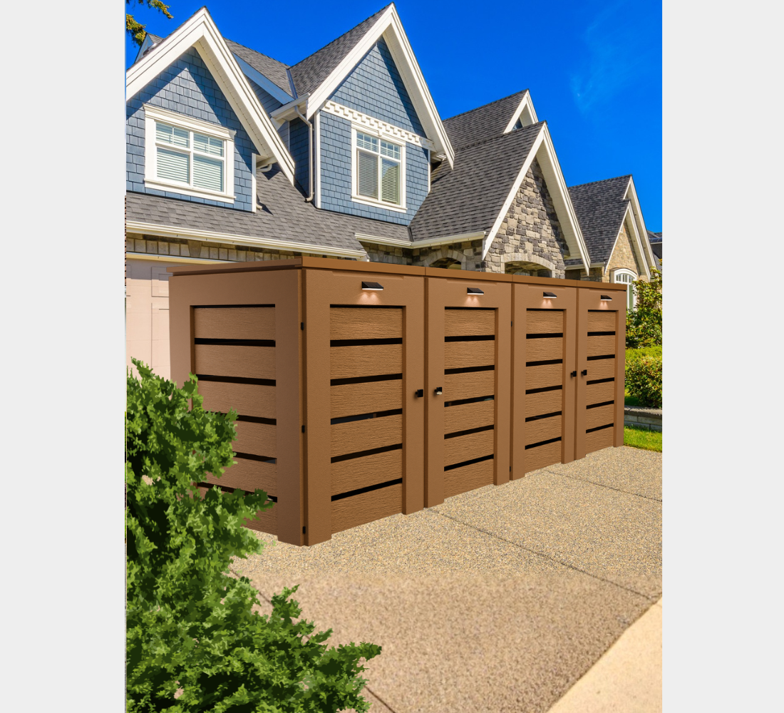 PVC / Trash Can Enclosure for 4 Bins