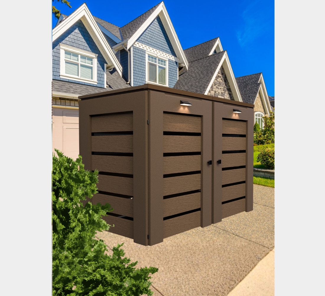 PVC / Trash Can Enclosure for 2 Bins