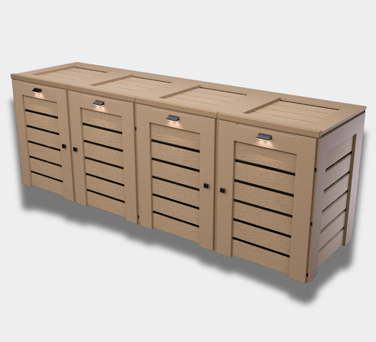 PVC / Trash Can Enclosure for 4 Bins