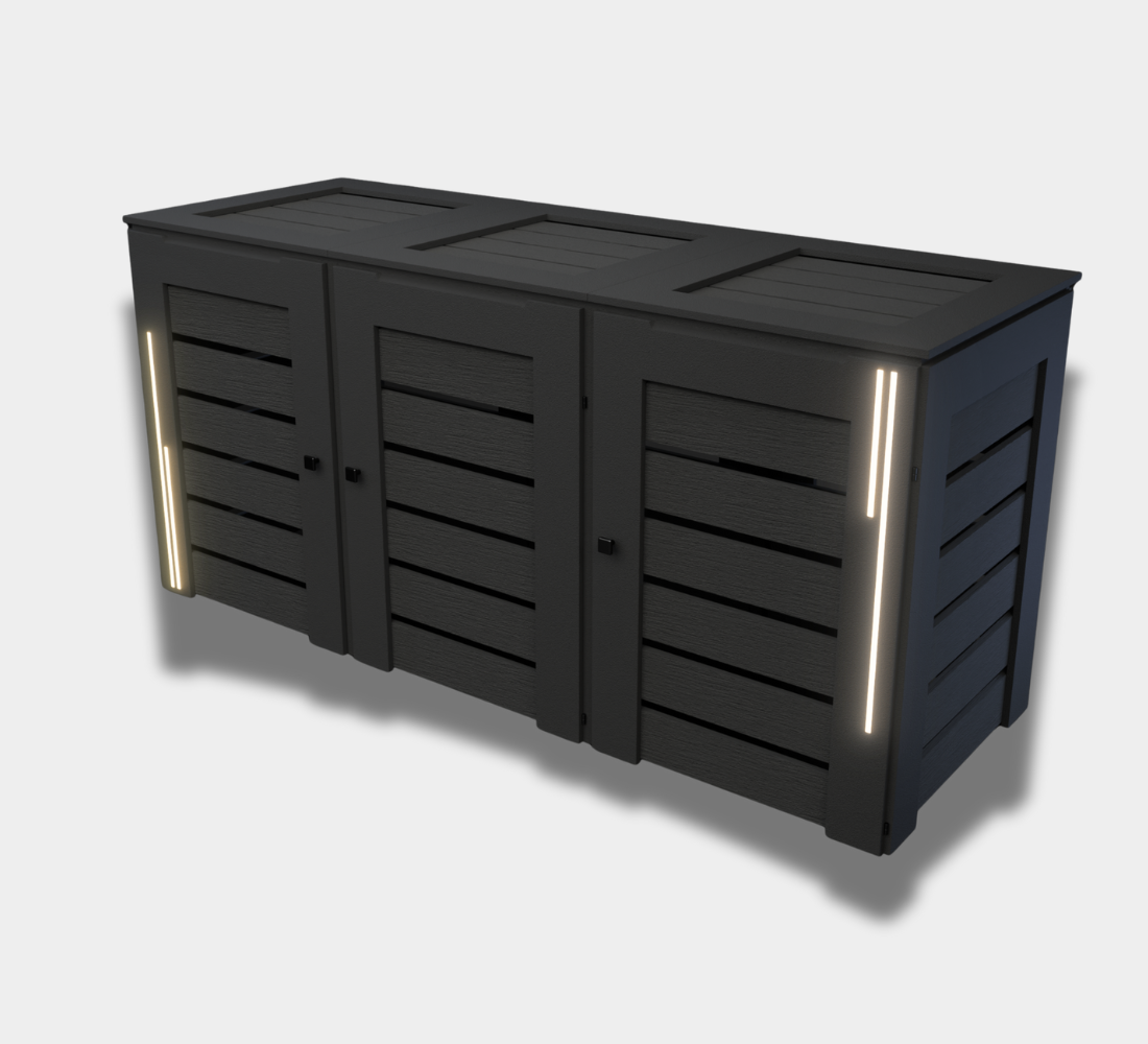 PVC-LED / Box for 3 bins