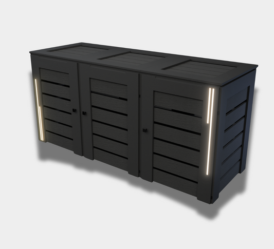PVC-LED / Box for 3 bins