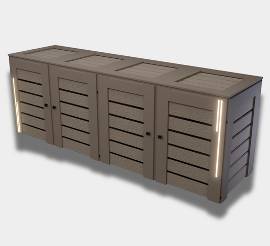 PVC-LED / Box for 4 bins