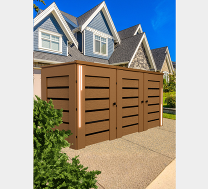 PVC-LED / Trash Can Enclosure for 3 Bins