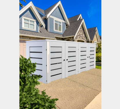 PVC-LED / Trash Can Enclosure for 4 Bins
