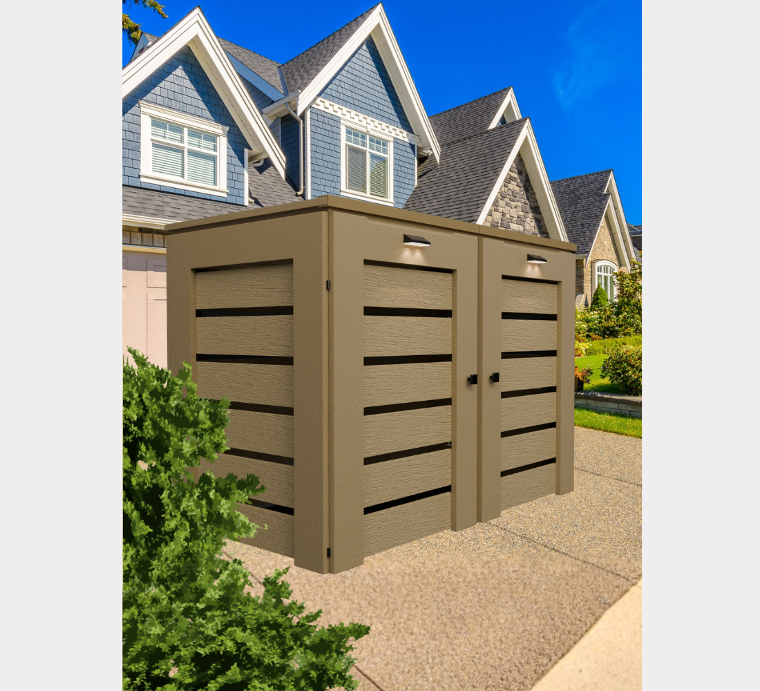 PVC / Trash Can Enclosure for 2 Bins