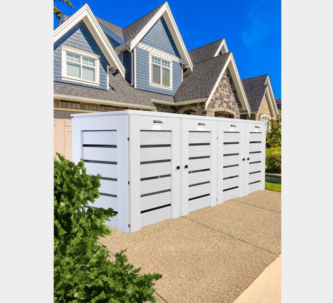 PVC / Trash Can Enclosure for 4 Bins